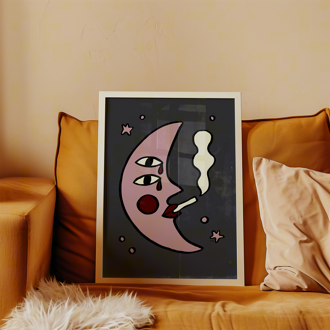 Sad Moon Art Print