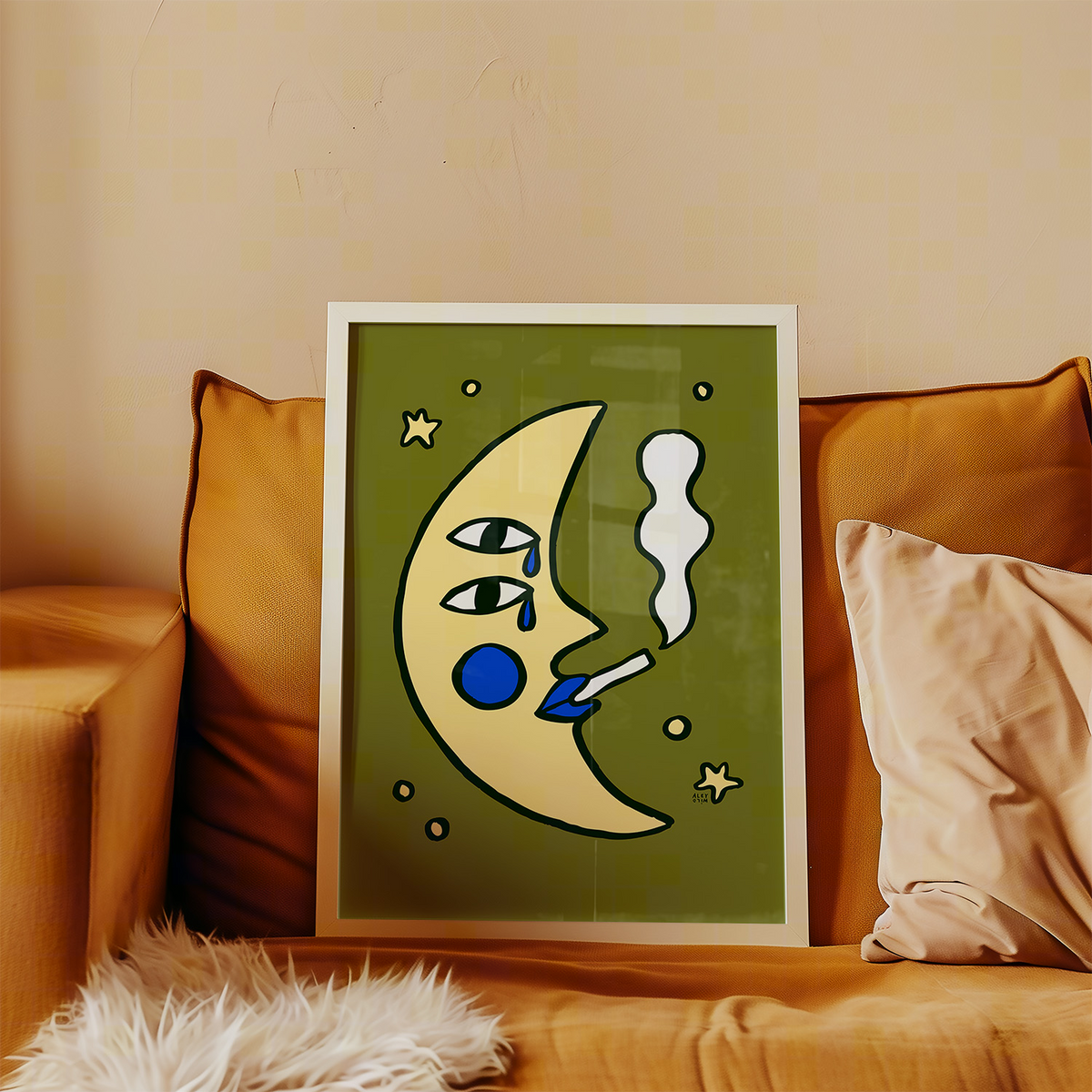 Sad Moon Art Print