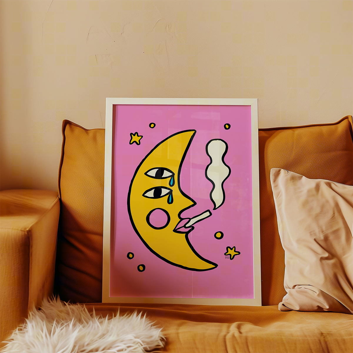 Sad Moon Art Print