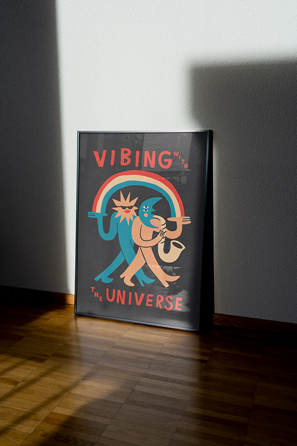 Vibing With The Universe Art Print