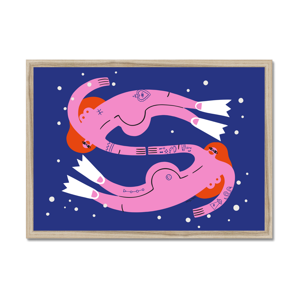 Swirling In The Deep Art Print