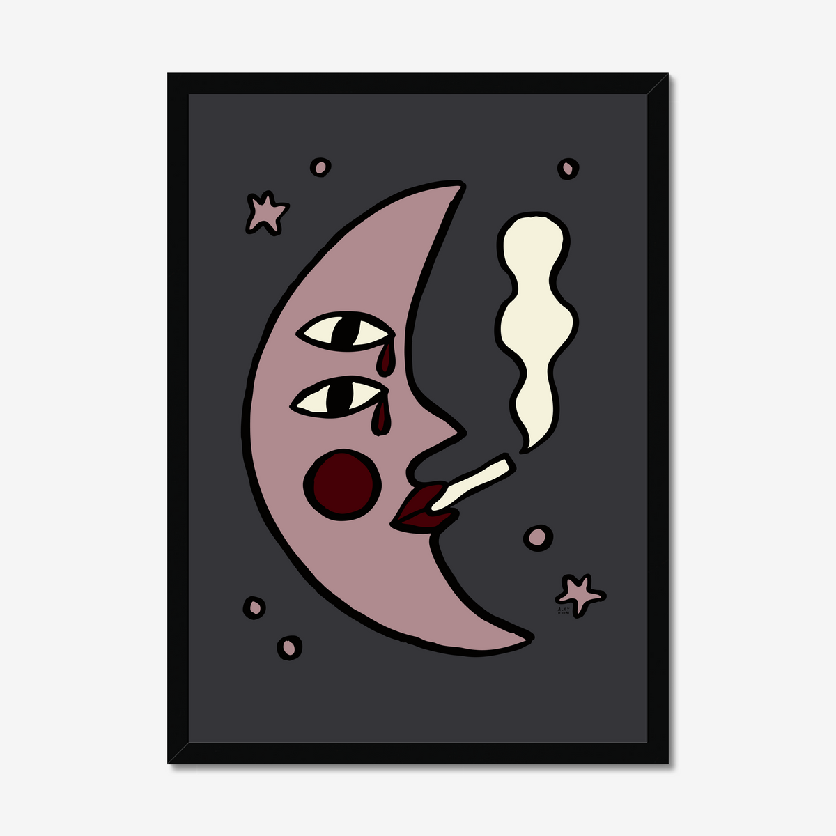 Sad Moon Art Print