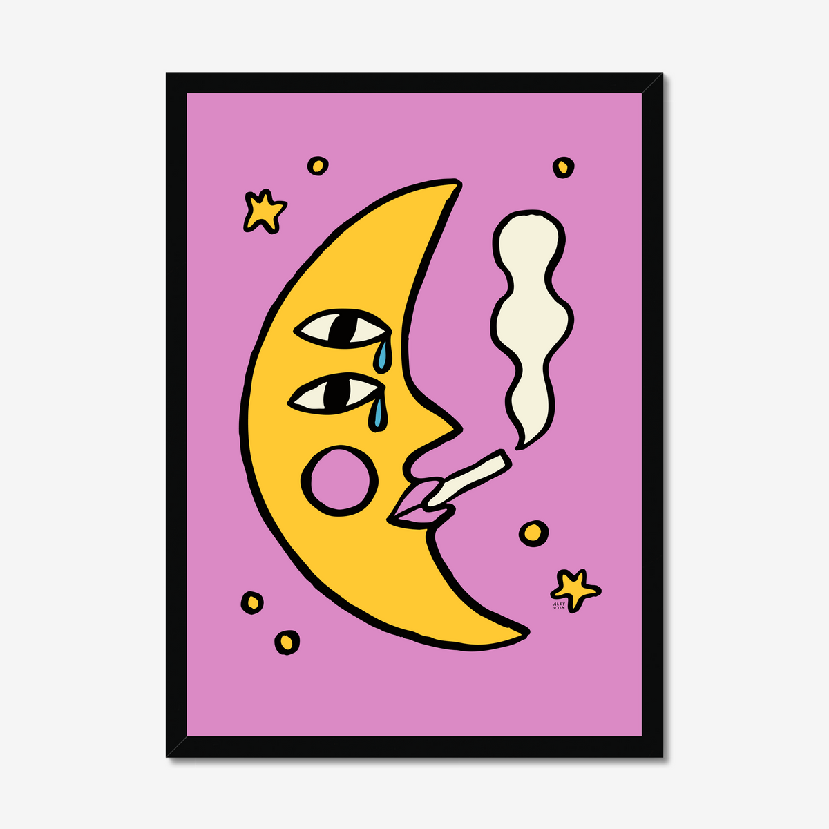 Sad Moon Art Print