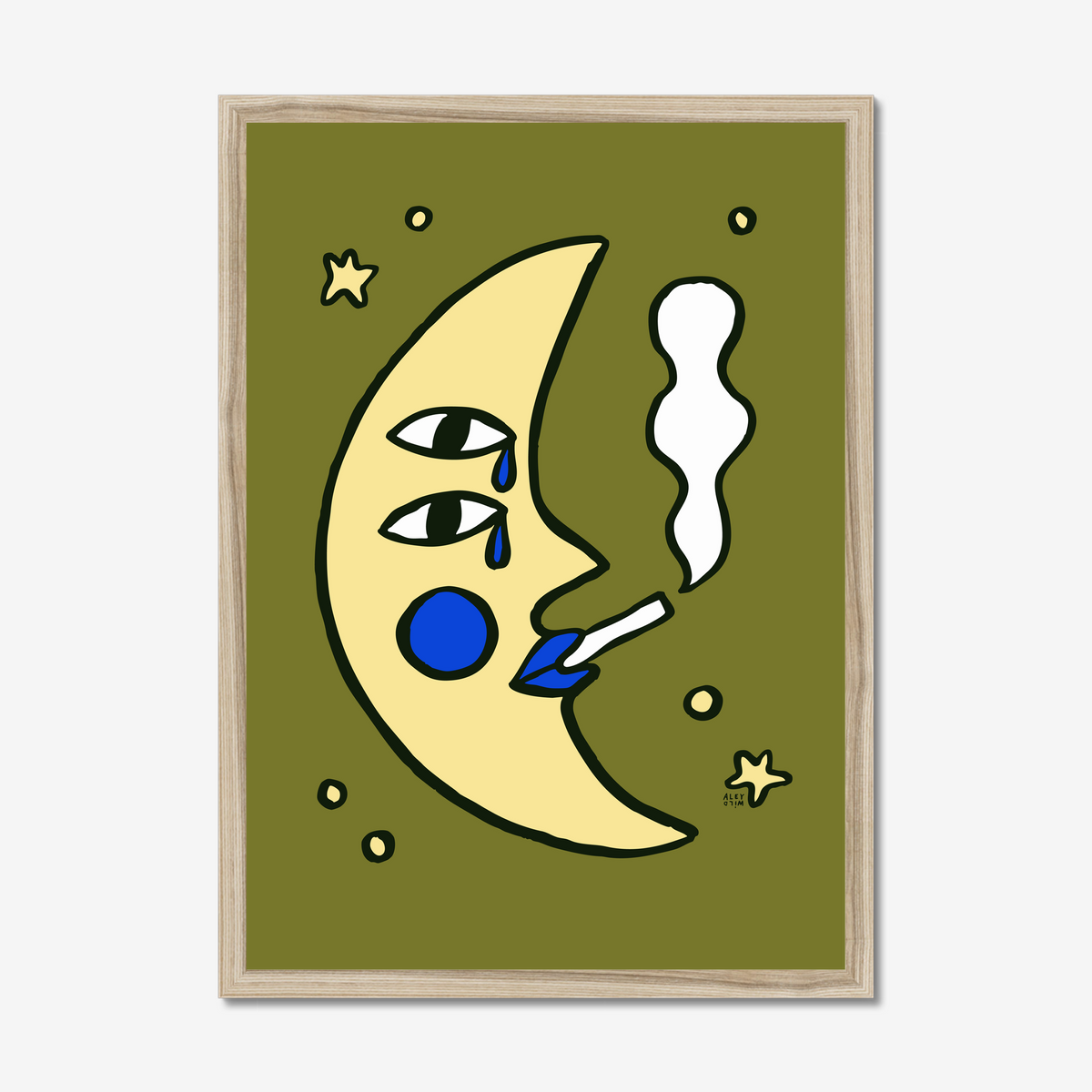 Sad Moon Art Print