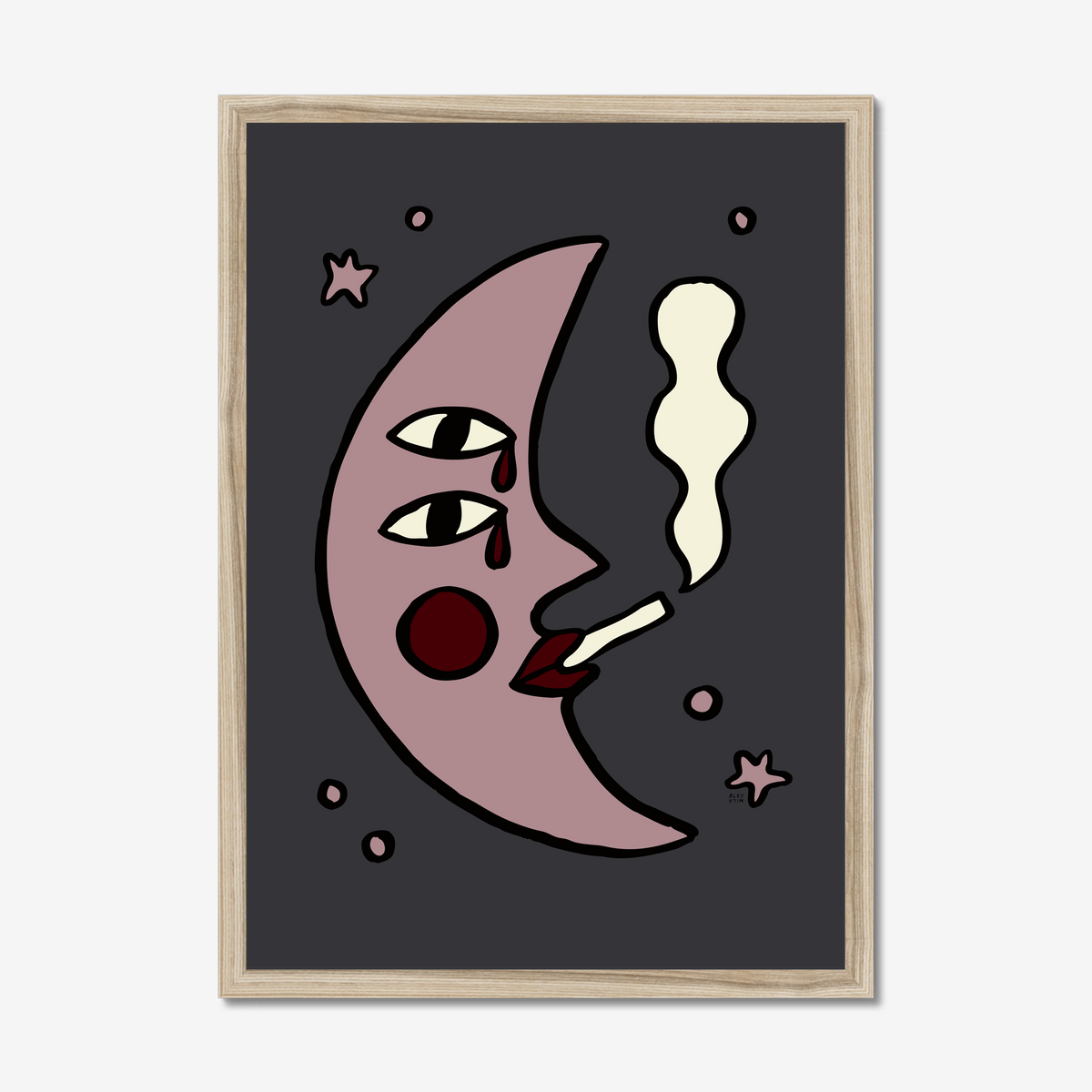 Sad Moon Art Print