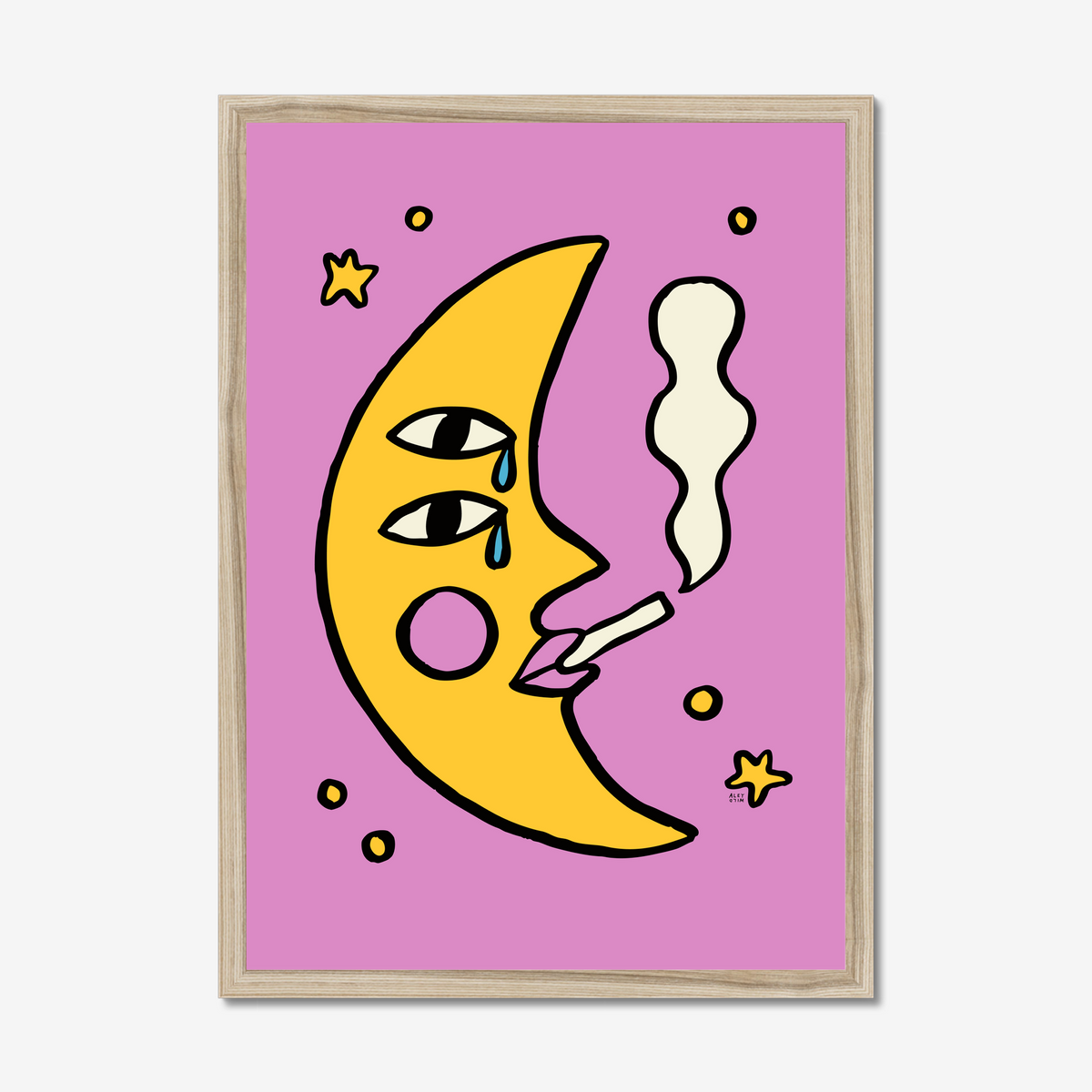 Sad Moon Art Print