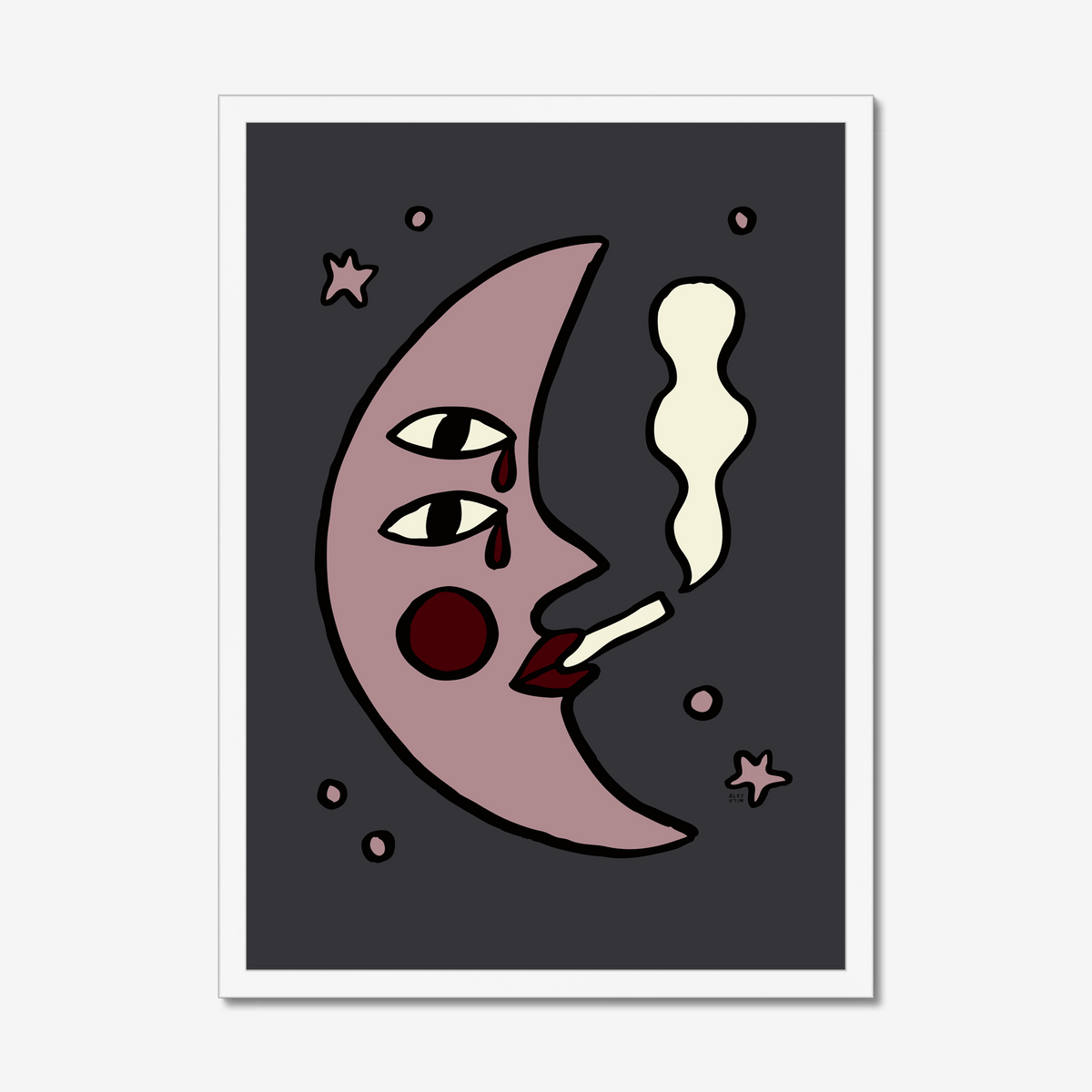 Sad Moon Art Print