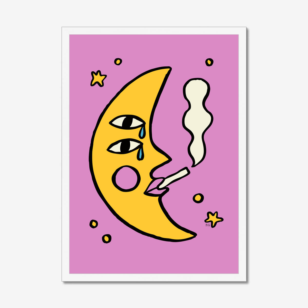 Sad Moon Art Print