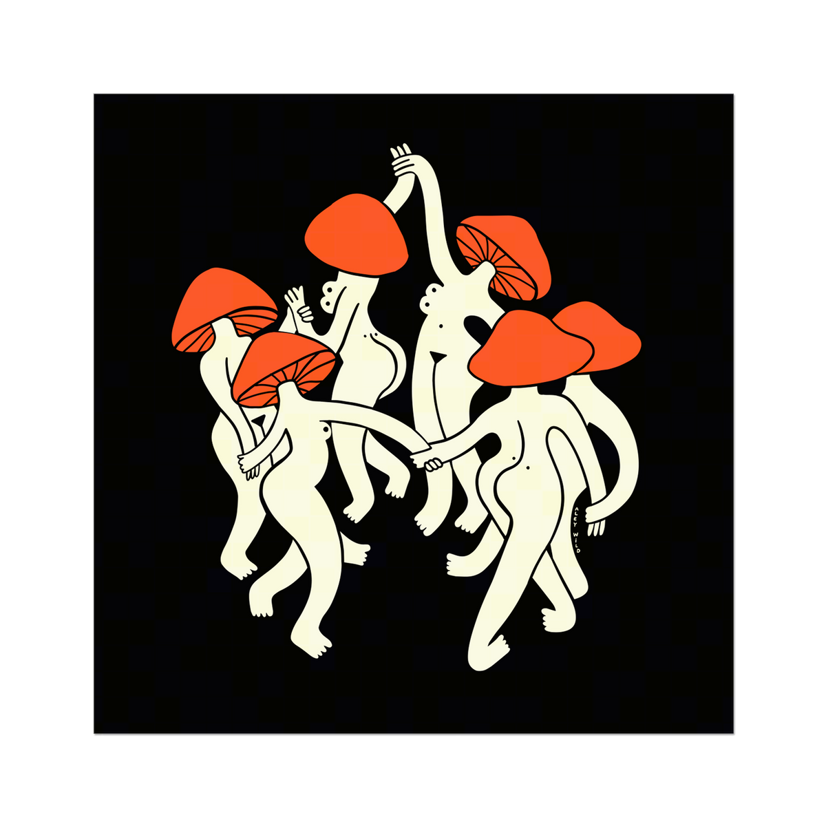 Mushroom Dance Art Print