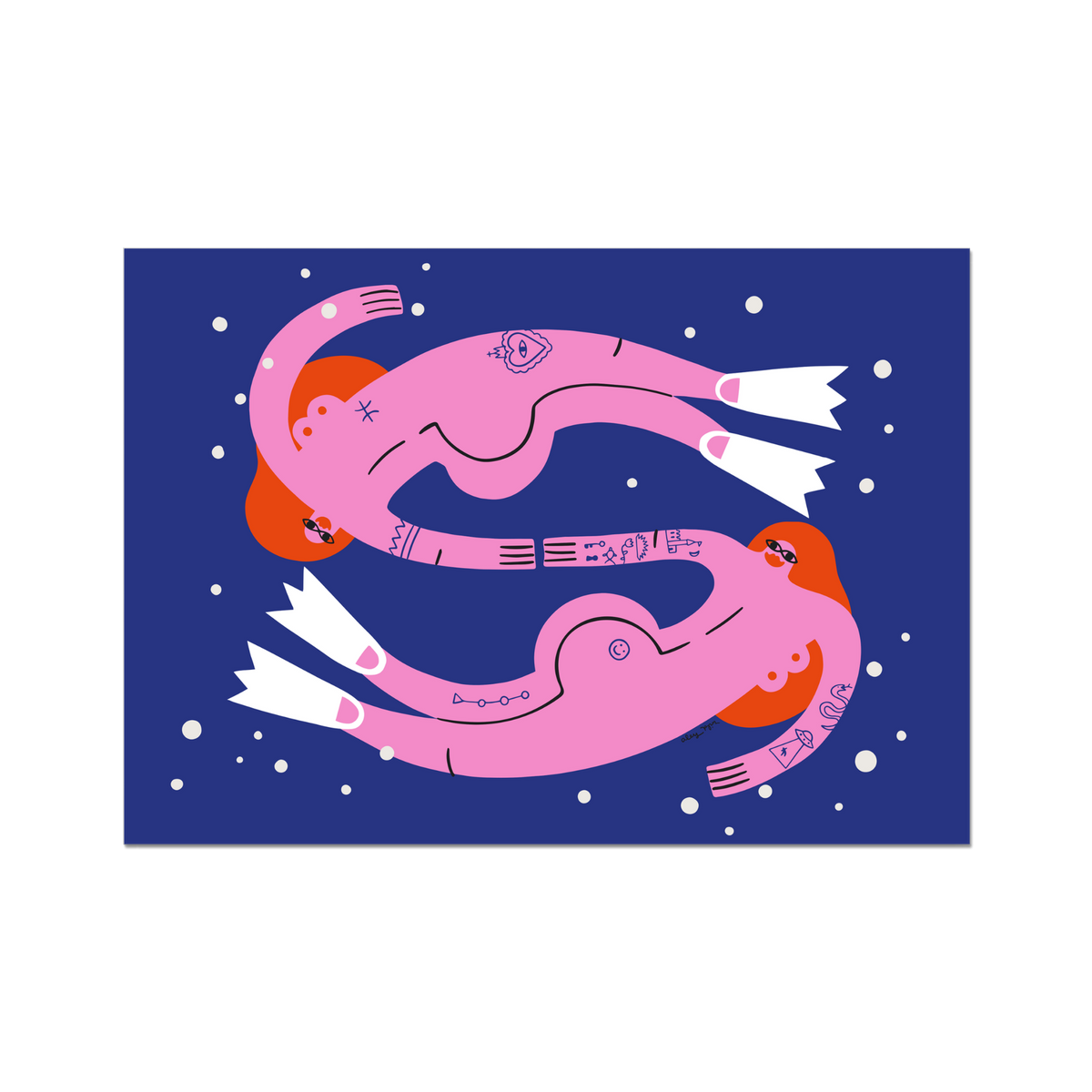 Swirling In The Deep Art Print