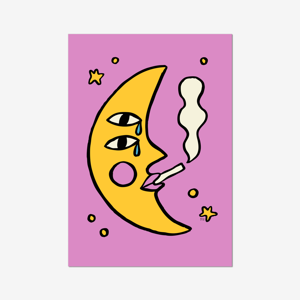 Sad Moon Art Print